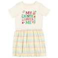 thumbnail image 1 of Inktastic My Auntie Loves Me Girls Girls Toddler Dress, 1 of 5