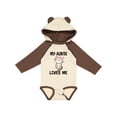thumbnail image 1 of Inktastic My Auntie Loves Me Girls Long Sleeve Baby Bodysuit, 1 of 5