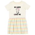 thumbnail image 1 of Inktastic My Auntie Loves Me Girls Toddler Dress, 1 of 5