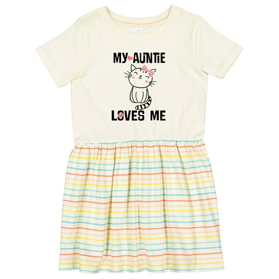 Inktastic My Auntie Loves Me Girls Toddler Dress