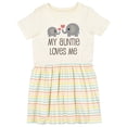 thumbnail image 1 of Inktastic My Auntie Loves Me Girls Toddler Dress, 1 of 5