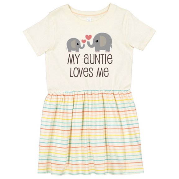 Inktastic My Auntie Loves Me Girls Toddler Dress