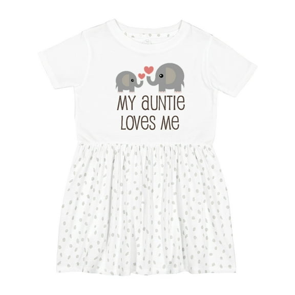 Inktastic My Auntie Loves Me Girls Toddler Dress