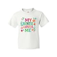 thumbnail image 1 of Inktastic My Auntie Loves Me Girls Youth T-Shirt, 1 of 3