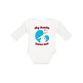 thumbnail image 1 of Inktastic My Auntie Loves Me Narwhal Family Boys or Girls Long Sleeve Baby Bodysuit, 1 of 5