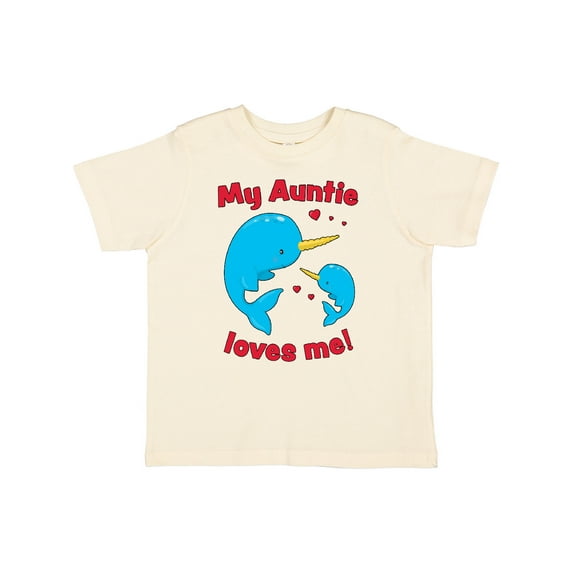 Inktastic My Auntie Loves Me Narwhal Family Boys or Girls Toddler T-Shirt