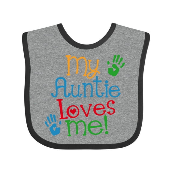Inktastic My Auntie Loves Me Nephew Boys or Girls Baby Bib