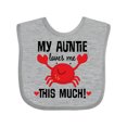 thumbnail image 1 of Inktastic My Auntie Loves Me Nephew Boys or Girls Baby Bib, 1 of 4