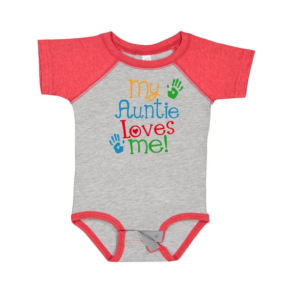 Inktastic My Auntie Loves Me Nephew Boys or Girls Baby Bodysuit