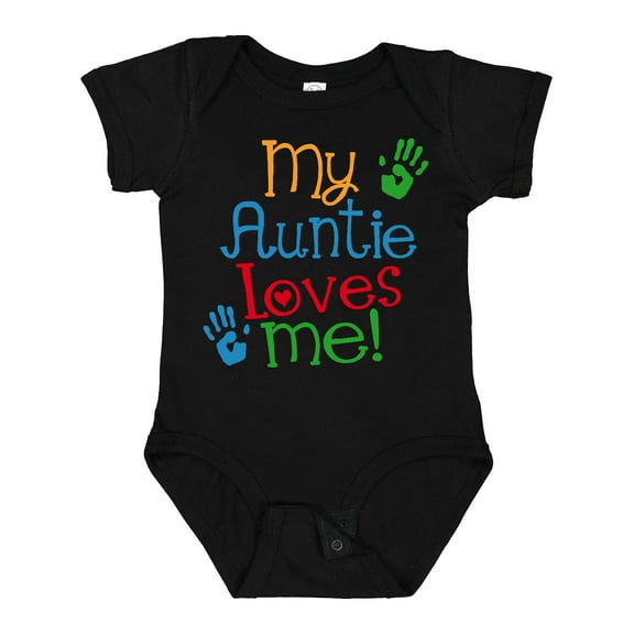 Inktastic My Auntie Loves Me Nephew Boys or Girls Baby Bodysuit