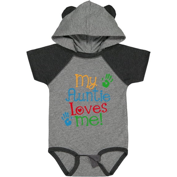 Inktastic My Auntie Loves Me Nephew Boys or Girls Baby Bodysuit