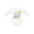 thumbnail image 1 of Inktastic My Auntie Loves Me Nephew Boys or Girls Long Sleeve Baby Bodysuit, 1 of 5