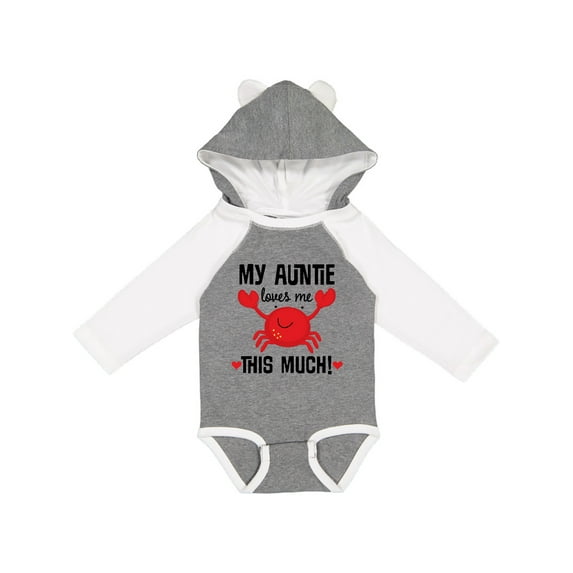 Inktastic My Auntie Loves Me Nephew Boys or Girls Long Sleeve Baby Bodysuit