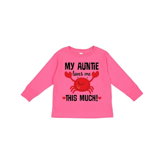 Inktastic My Auntie Loves Me Nephew Boys or Girls Long Sleeve Toddler T-Shirt