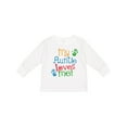 thumbnail image 1 of Inktastic My Auntie Loves Me Nephew Boys or Girls Long Sleeve Toddler T-Shirt, 1 of 5