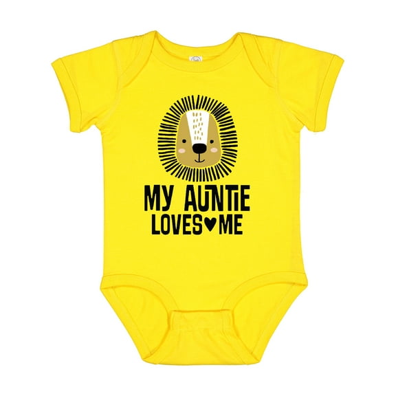 Inktastic My Auntie Loves Me Nephew Lion Boys Baby Bodysuit
