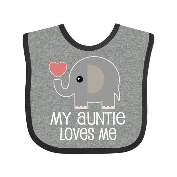 Inktastic My Auntie Loves Me Niece Boys or Girls Baby Bib