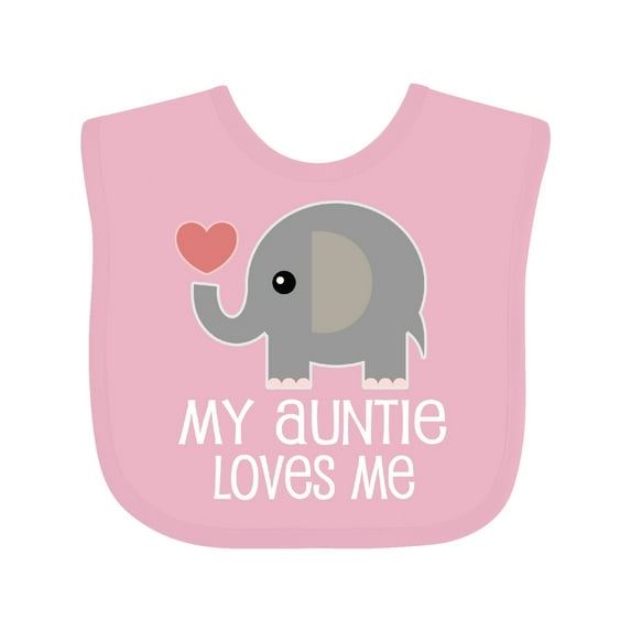 Inktastic My Auntie Loves Me Niece Boys or Girls Baby Bib