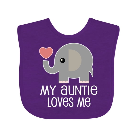 Inktastic My Auntie Loves Me Niece Boys or Girls Baby Bib