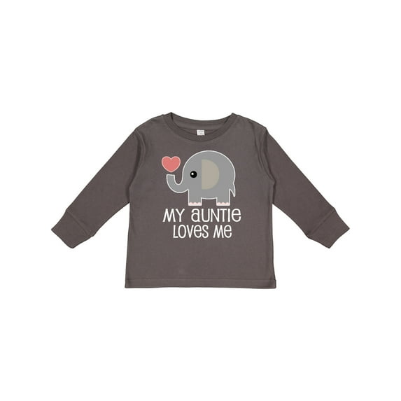 Inktastic My Auntie Loves Me Niece Gift Boys or Girls Long Sleeve Toddler T-Shirt