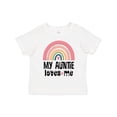 thumbnail image 1 of Inktastic My Auntie Loves Me Niece Rainbow Girls Toddler T-Shirt, 1 of 5