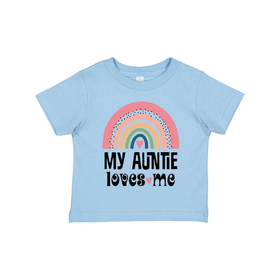 Inktastic My Auntie Loves Me Niece Rainbow Girls Toddler T-Shirt