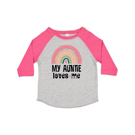 Inktastic My Auntie Loves Me Niece Rainbow Girls Toddler T-Shirt