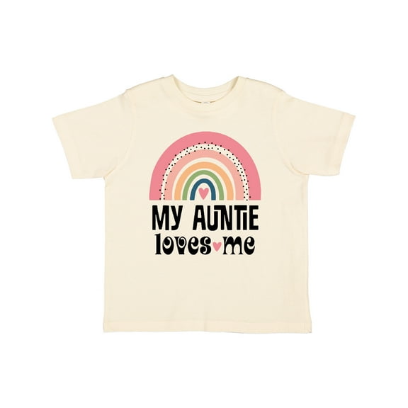 Inktastic My Auntie Loves Me Niece Rainbow Girls Toddler T-Shirt