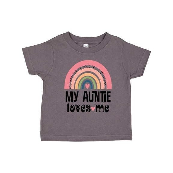 Inktastic My Auntie Loves Me Niece Rainbow Girls Toddler T-Shirt