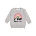 thumbnail image 1 of Inktastic My Auntie Loves Me Niece Rainbow Toddler Sweatshirt, 1 of 4