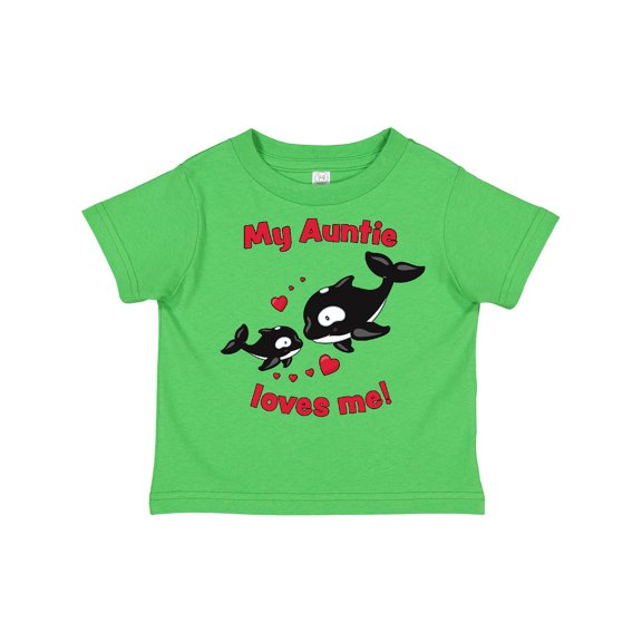 Inktastic My Auntie Loves Me Orca Family Boys or Girls Toddler T-Shirt
