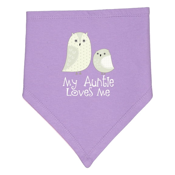 Inktastic My Auntie Loves Me Owl Baby Bandana Bib