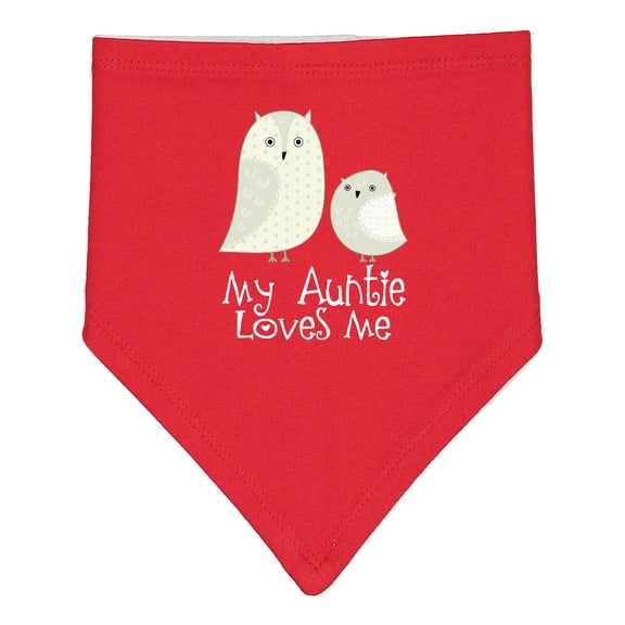 Inktastic My Auntie Loves Me Owl Baby Bandana Bib