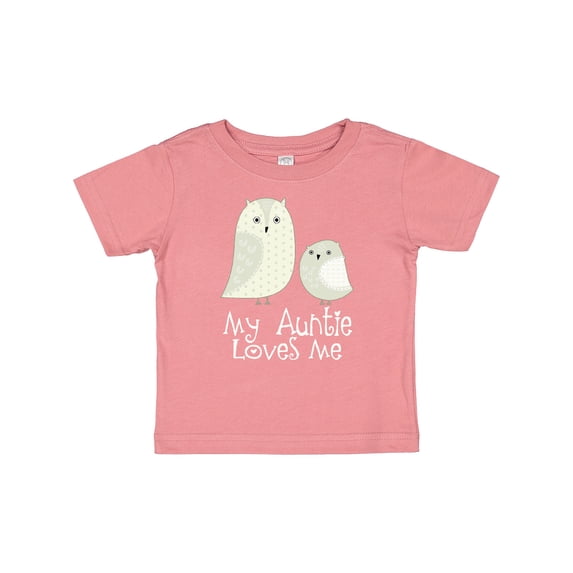 Inktastic My Auntie Loves Me Owl Boys or Girls Baby T-Shirt