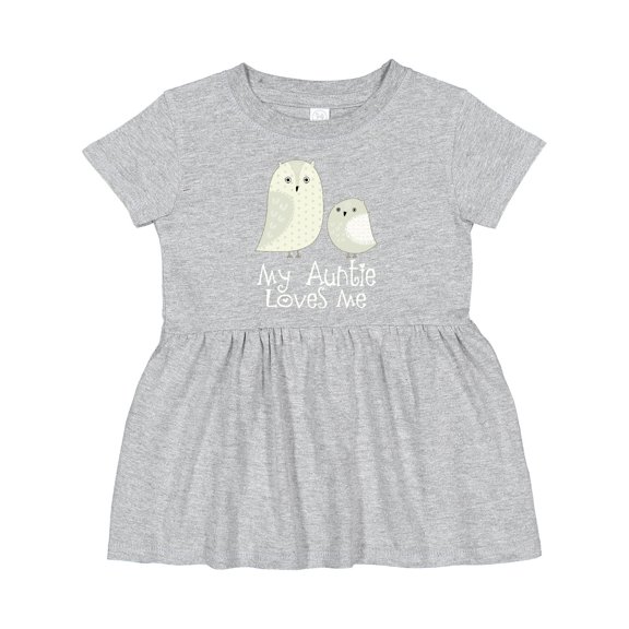 Inktastic My Auntie Loves Me Owl Girls Baby Dress