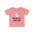 thumbnail image 1 of Inktastic My Auntie Loves Me Unicorn Girls Baby T-Shirt, 1 of 5
