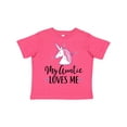 thumbnail image 1 of Inktastic My Auntie Loves Me Unicorn Girls Toddler T-Shirt, 1 of 5