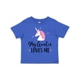 thumbnail image 1 of Inktastic My Auntie Loves Me Unicorn Girls Toddler T-Shirt, 1 of 5