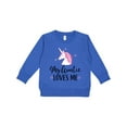 thumbnail image 1 of Inktastic My Auntie Loves Me Unicorn Toddler Sweatshirt, 1 of 4