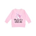 thumbnail image 1 of Inktastic My Auntie Loves Me Unicorn Toddler Sweatshirt, 1 of 4