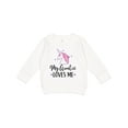 thumbnail image 1 of Inktastic My Auntie Loves Me Unicorn Toddler Sweatshirt, 1 of 4