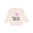 thumbnail image 1 of Inktastic My Auntie Loves Me Unicorn Toddler Sweatshirt, 1 of 4