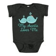 thumbnail image 1 of Inktastic My Auntie Loves Me Whale Boys or Girls Baby Bodysuit, 1 of 5