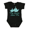 thumbnail image 1 of Inktastic My Auntie Loves Me Whale Boys or Girls Baby Bodysuit, 1 of 5