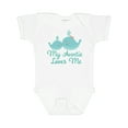 thumbnail image 1 of Inktastic My Auntie Loves Me Whale Boys or Girls Baby Bodysuit, 1 of 5