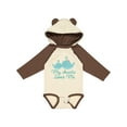 thumbnail image 1 of Inktastic My Auntie Loves Me Whale Boys or Girls Long Sleeve Baby Bodysuit, 1 of 5