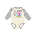 thumbnail image 1 of Inktastic My Auntie Loves Me- cute dragonfly Boys or Girls Long Sleeve Baby Bodysuit, 1 of 5