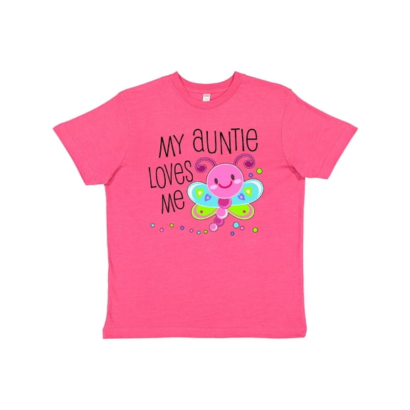 Inktastic My Auntie Loves Me- cute dragonfly Youth T-Shirt