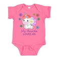 thumbnail image 1 of Inktastic My Auntie Loves Me- cute unicorn Boys or Girls Baby Bodysuit, 1 of 5