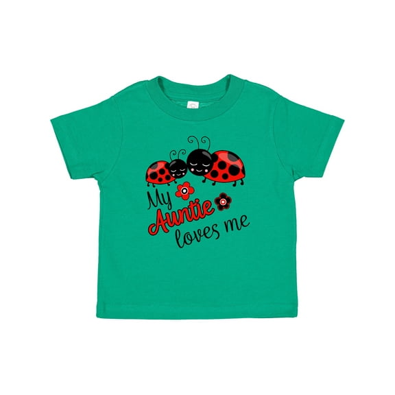Inktastic My Auntie Loves Me with Cute Lady Bugs Boys or Girls Baby T-Shirt